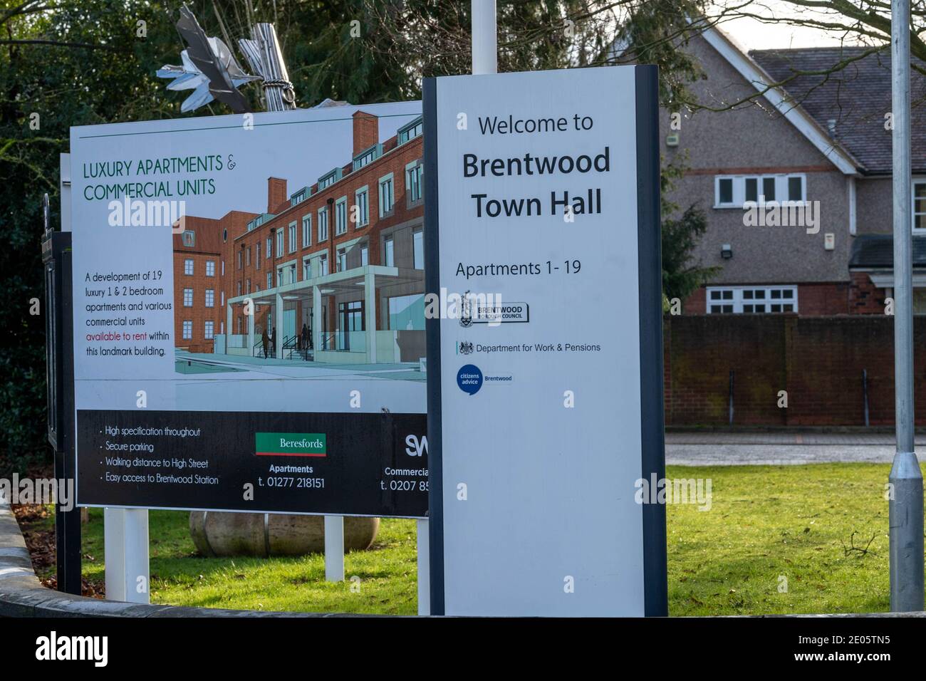 Brentwood Essex 30th December 2020 Brentwood, Essex has the higest covid-19 infection rate in England and Essex has declared a 'Critical incident' due to pressure on hospitals and NHS facilites. Credit: Ian Davidson/Alamy Live News Stock Photo