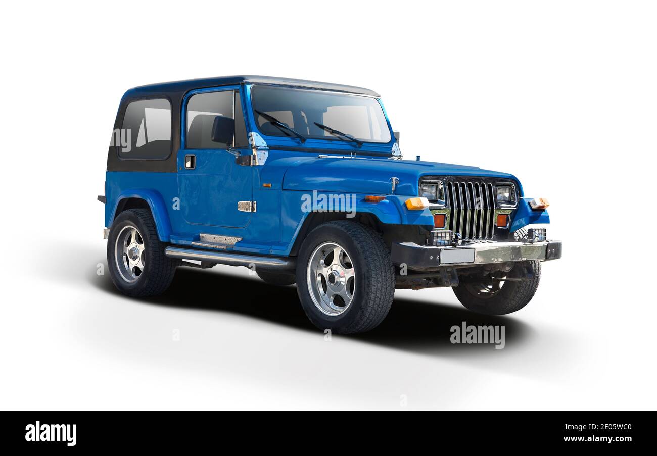 Classic American SUV car isolated on white Stock Photo - Alamy