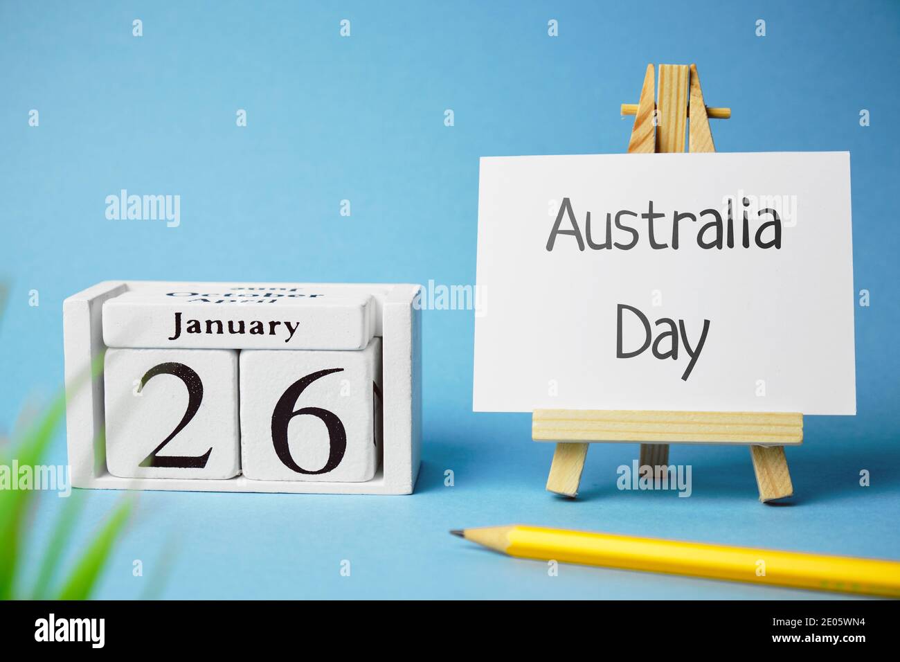 Australia Day of winter month calendar january. Stock Photo