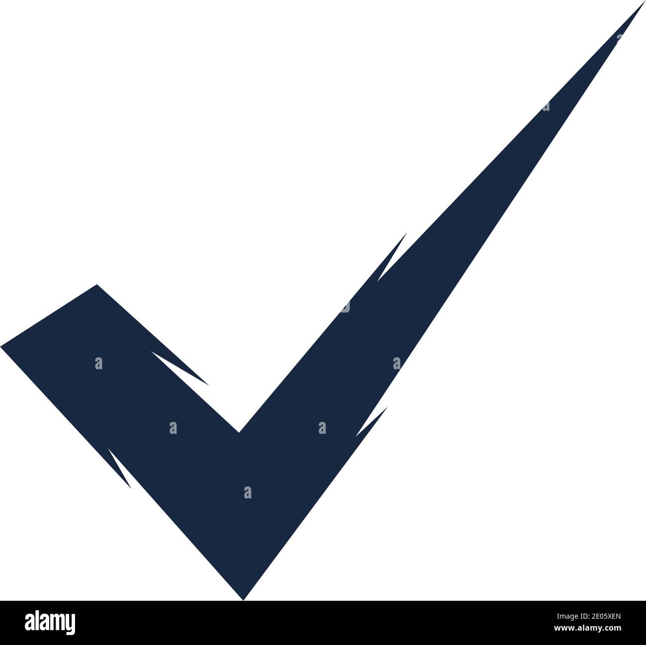 check mark icon vector illustration design template Stock Vector
