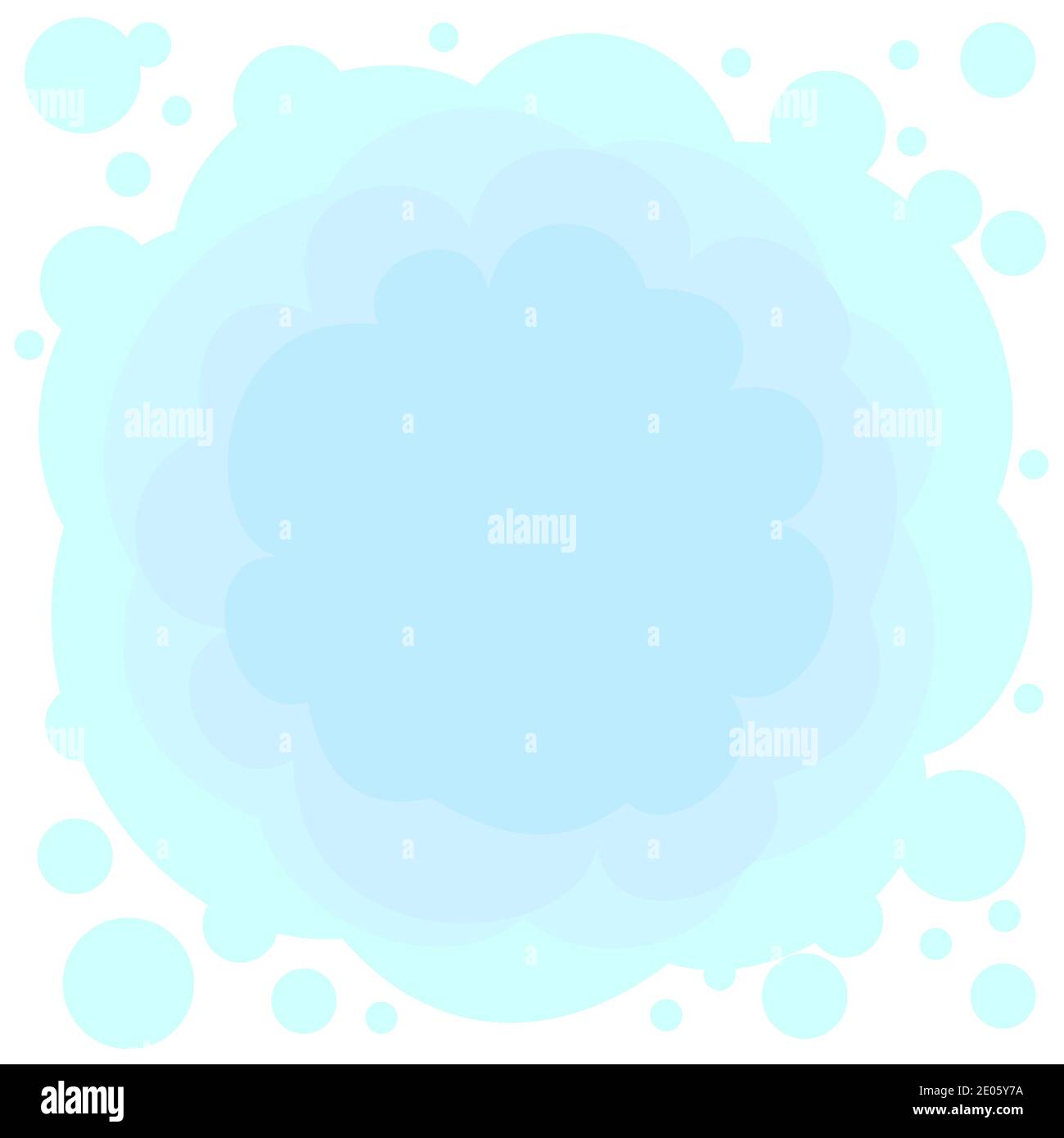 Soft Rounded Cloud Abstract background. Cartoon flat style. Soft rounded clouds ...