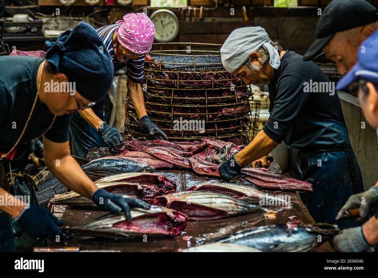 Yasuhisa Serizawa's Katsuobushi Manufacture in Nishiizu-Cho, Shizuoka, Japan Stock Photo