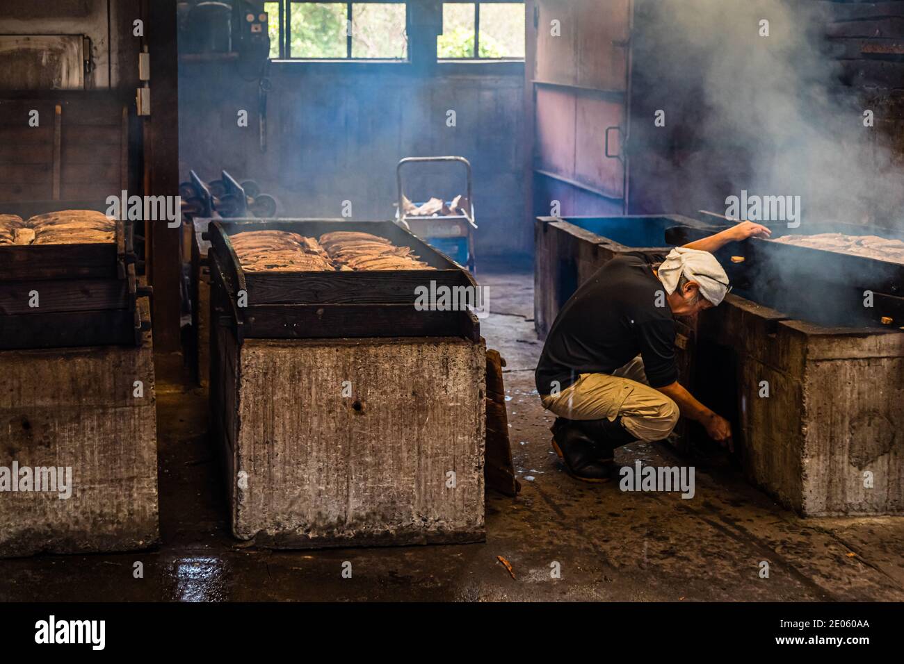 Yasuhisa Serizawa's Katsuobushi Manufacture in Nishiizu-Cho, Shizuoka, Japan Stock Photo