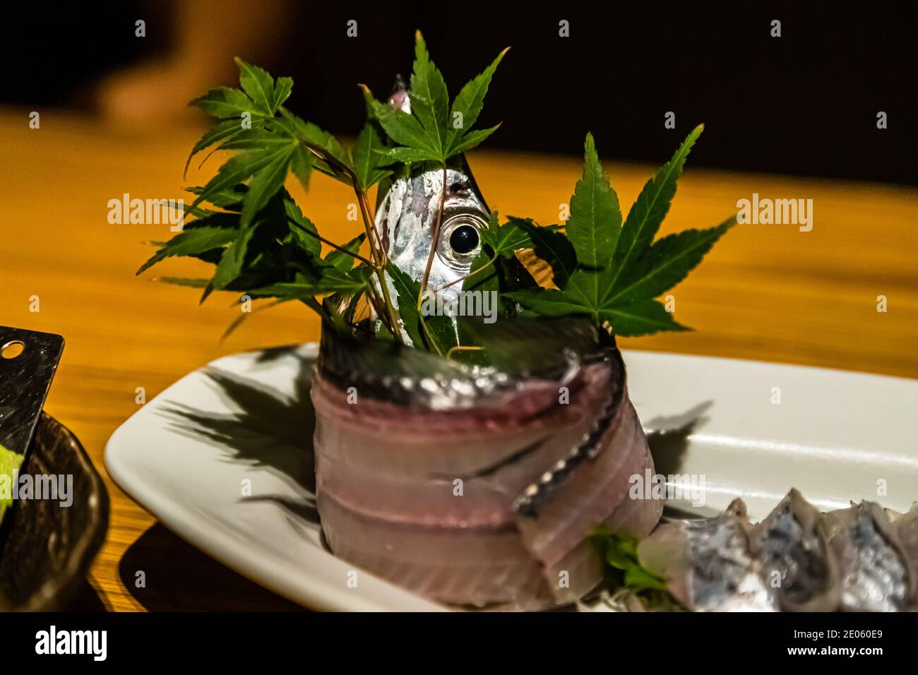 Fish for the Japanese Shabu-Shabu hot pot dish in Shizuoka, Japan Stock Photo