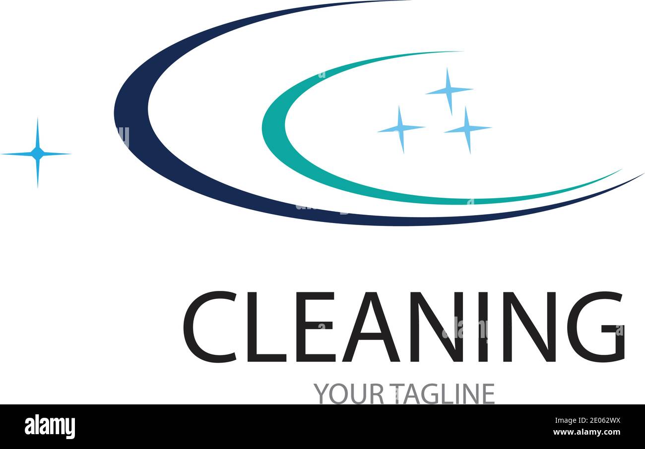 Cleaning logo and symbol illustration vector template Stock Vector