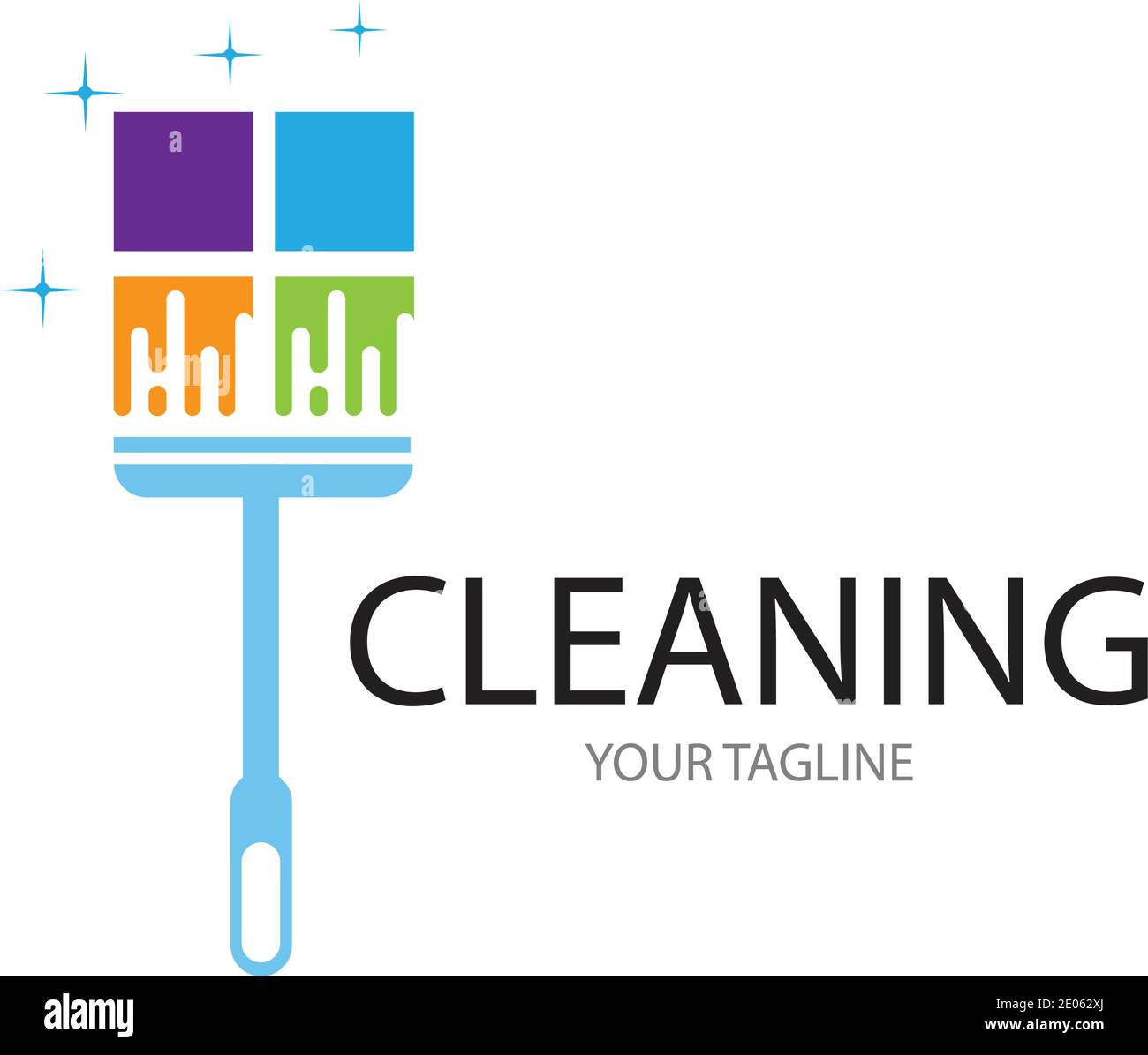Cleaning logo and symbol illustration vector template Stock Vector
