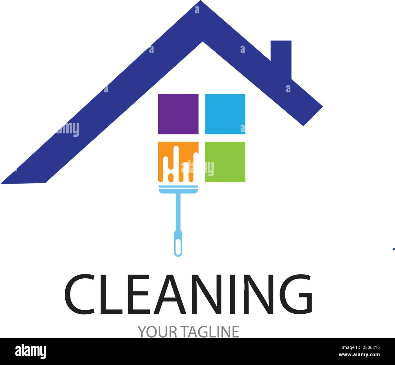 Cleaning logo and symbol illustration vector template Stock Vector