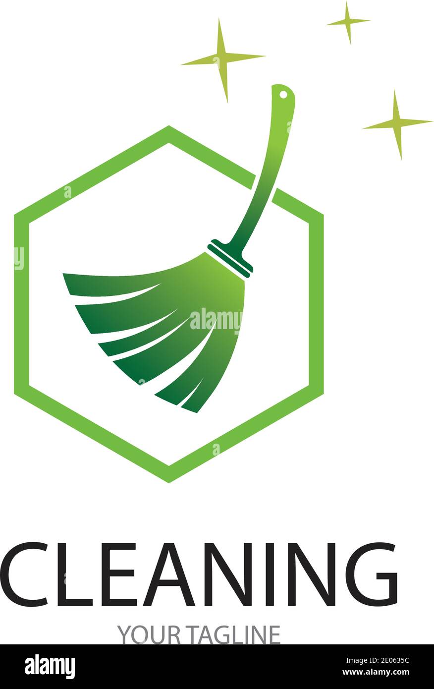 Cleaning logo and symbol illustration vector template Stock Vector
