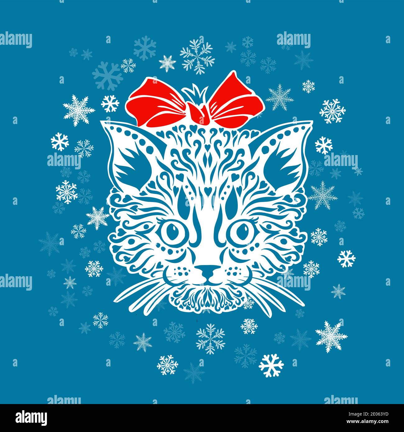 Cat on white background Stock Vector Image & Art - Alamy