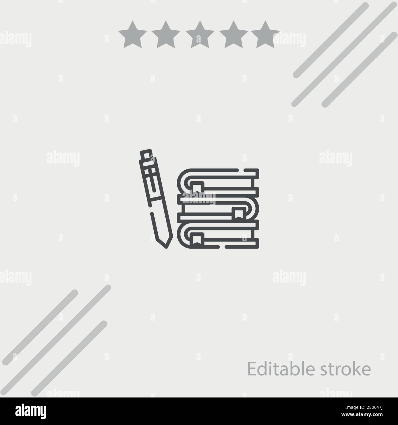 studying vector icon modern simple vector illustration Stock Vector ...
