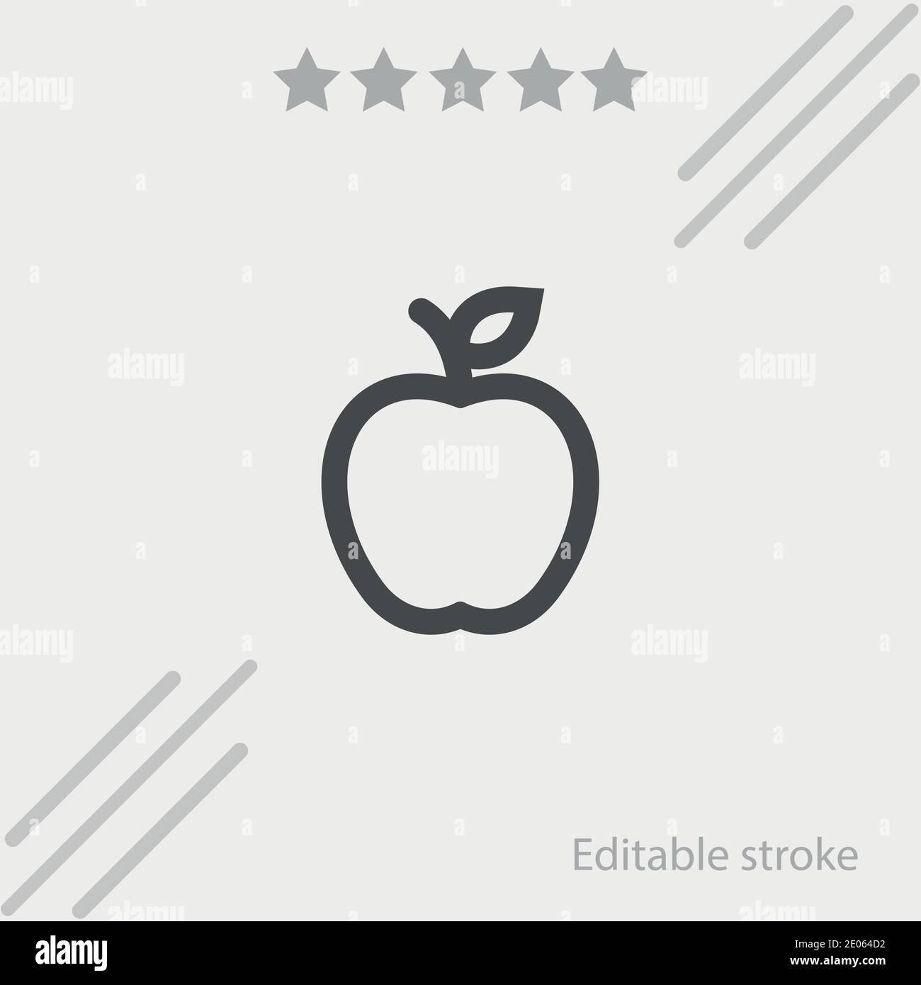 apple outline vector icon modern simple vector illustration Stock Vector