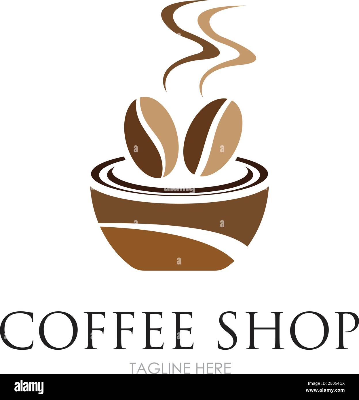 Coffee Shop Logo Icon Template Design Vector Illustration Stock Vector