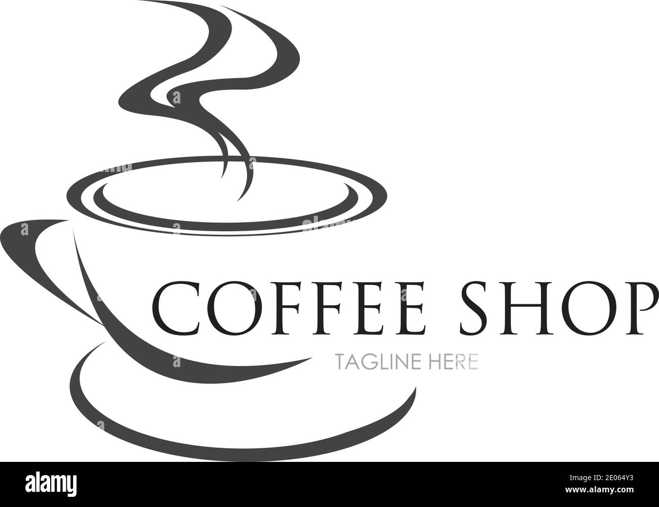 Coffee Shop Logo Icon Template Design Vector Illustration Stock Vector