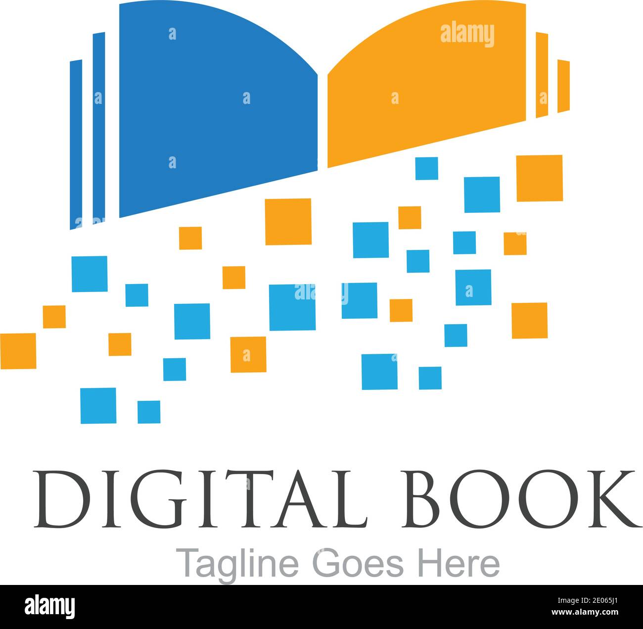 Digital book logo technology vector icon design Stock Vector Image ...