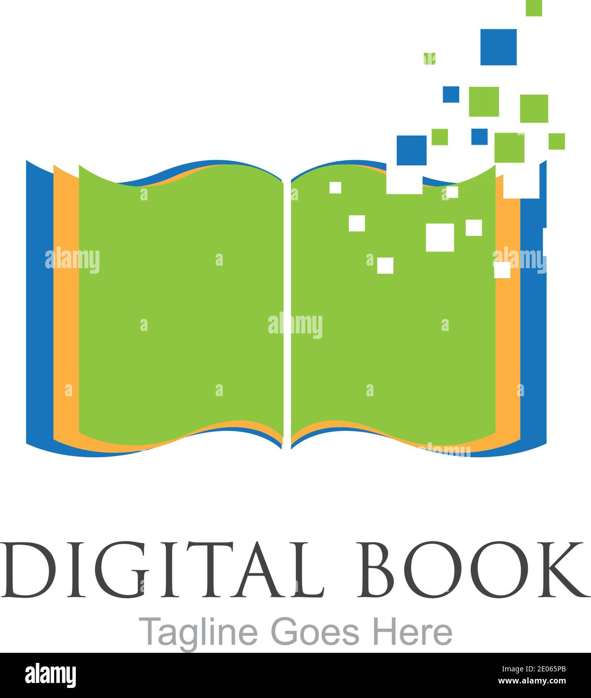 Digital book logo technology vector icon design Stock Vector Image ...