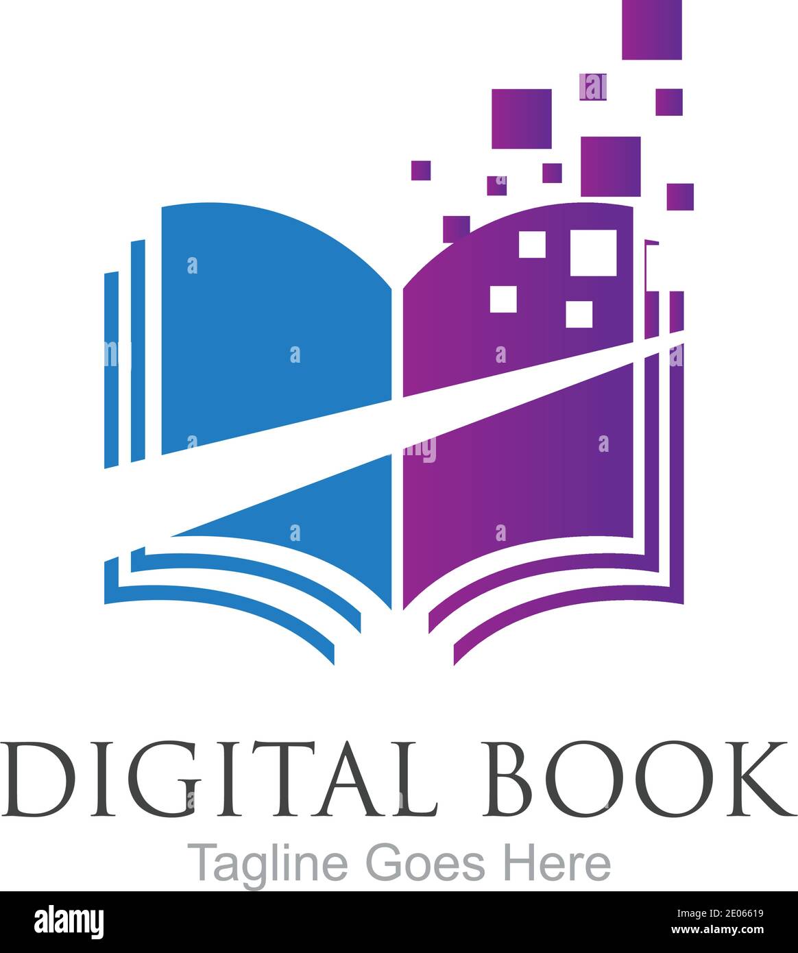 Digital book logo technology vector icon design Stock Vector Image ...