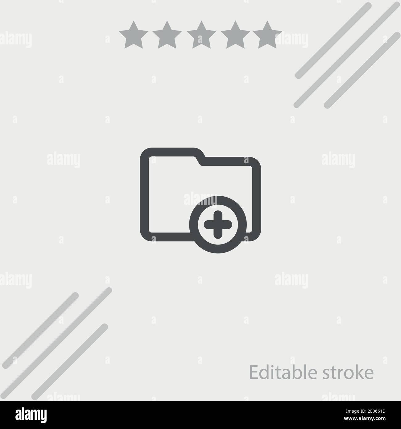 add folder outlined interface button vector icon modern simple vector illustration Stock Vector