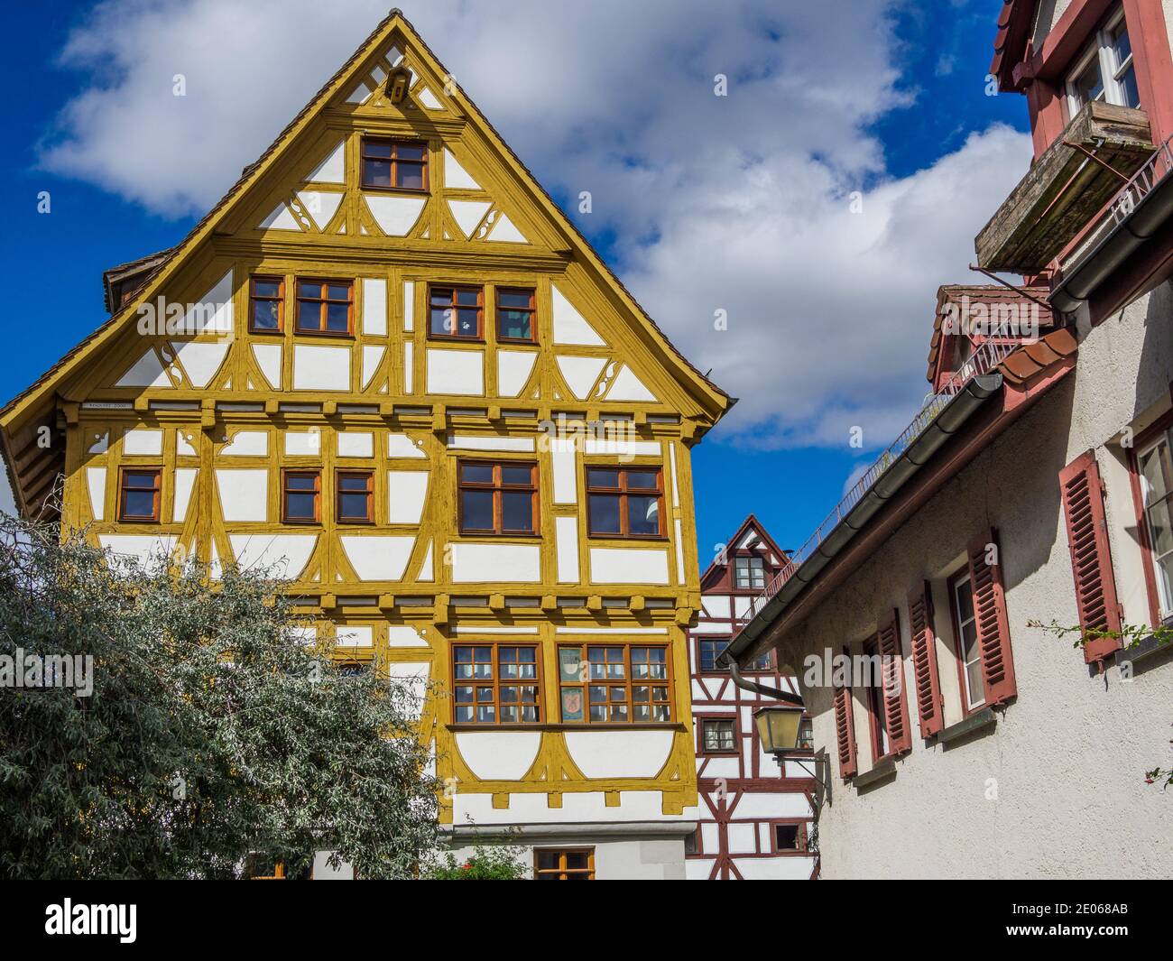 Ulm is a city in the German state of Baden-Württemberg, situated on the River Danube on the border with Bavaria Stock Photo