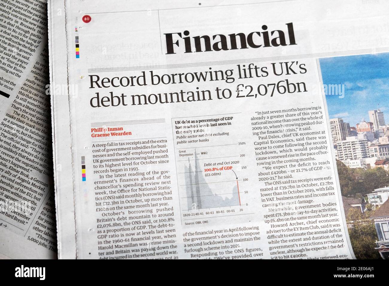 Financial Business Section Newspaper High Resolution Stock Photography