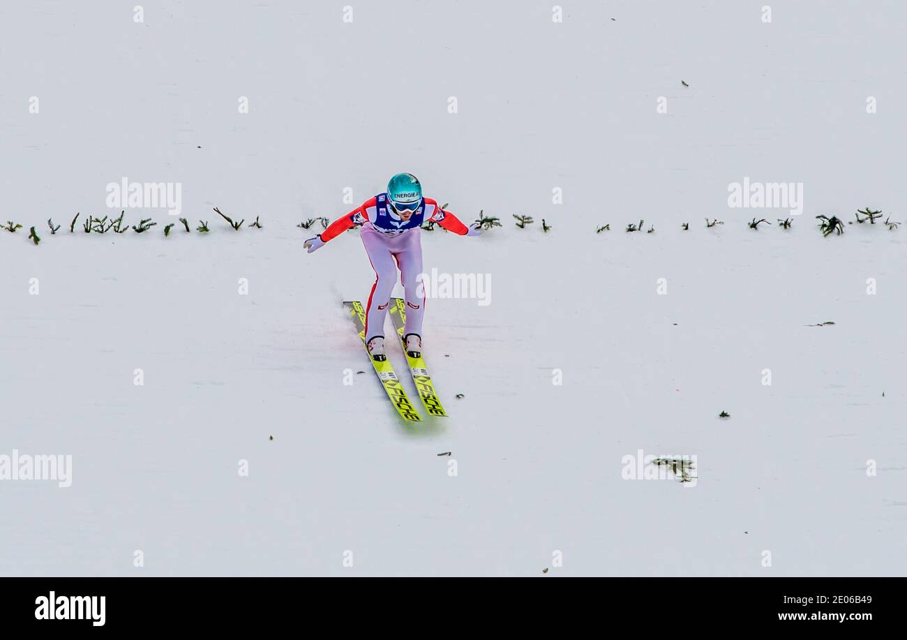 bad mitterndorf, austria, 13 jan 2018, ski flying at ski jumping hill ...