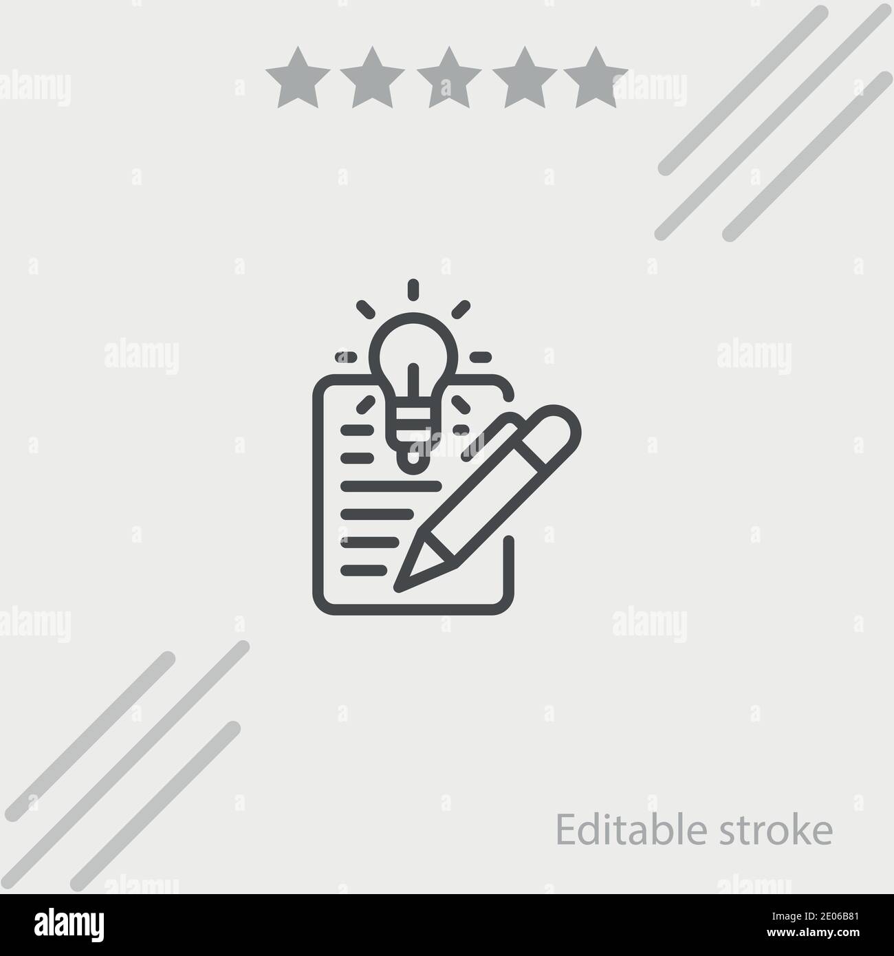 creative writing vector icon modern simple vector illustration Stock ...
