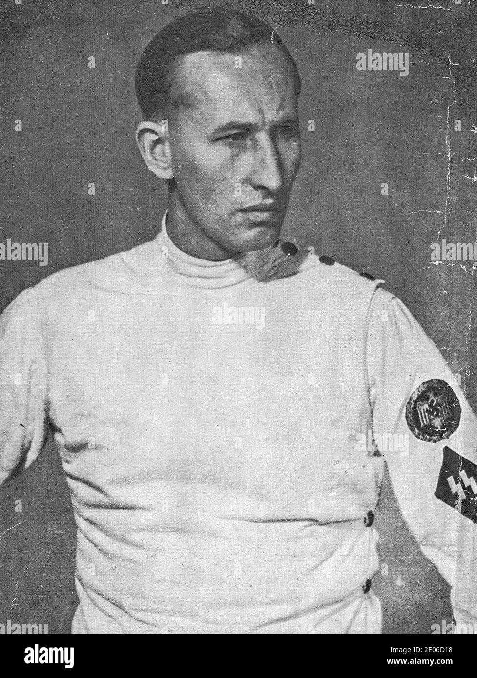 GERMANY - 1931: Reinhard Heydrich as a youth, he engaged his younger brother, Heinz, in mock fencing duels. He excelled in his schoolwork. A talented Stock Photo
