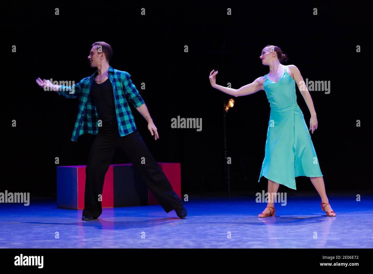 Dancer Actors perform on the theater stage in a dance show musical ...