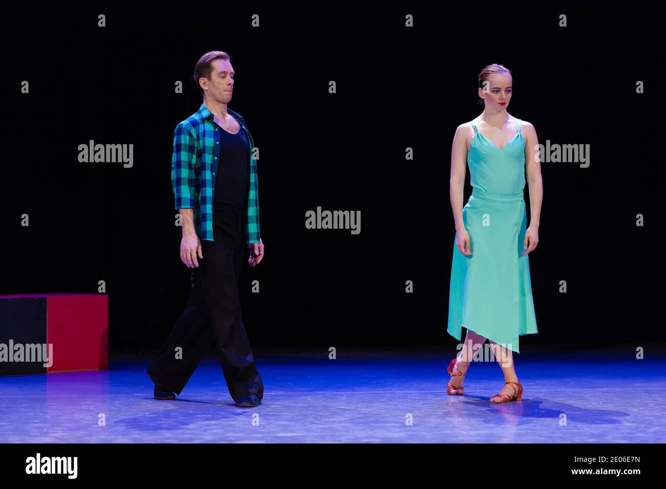 Dancer Actors perform on the theater stage in a dance show musical ...