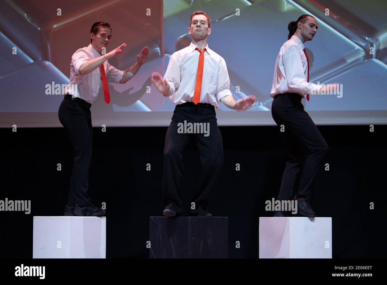 Dancer Actors perform on the theater stage in a dance show musical ...