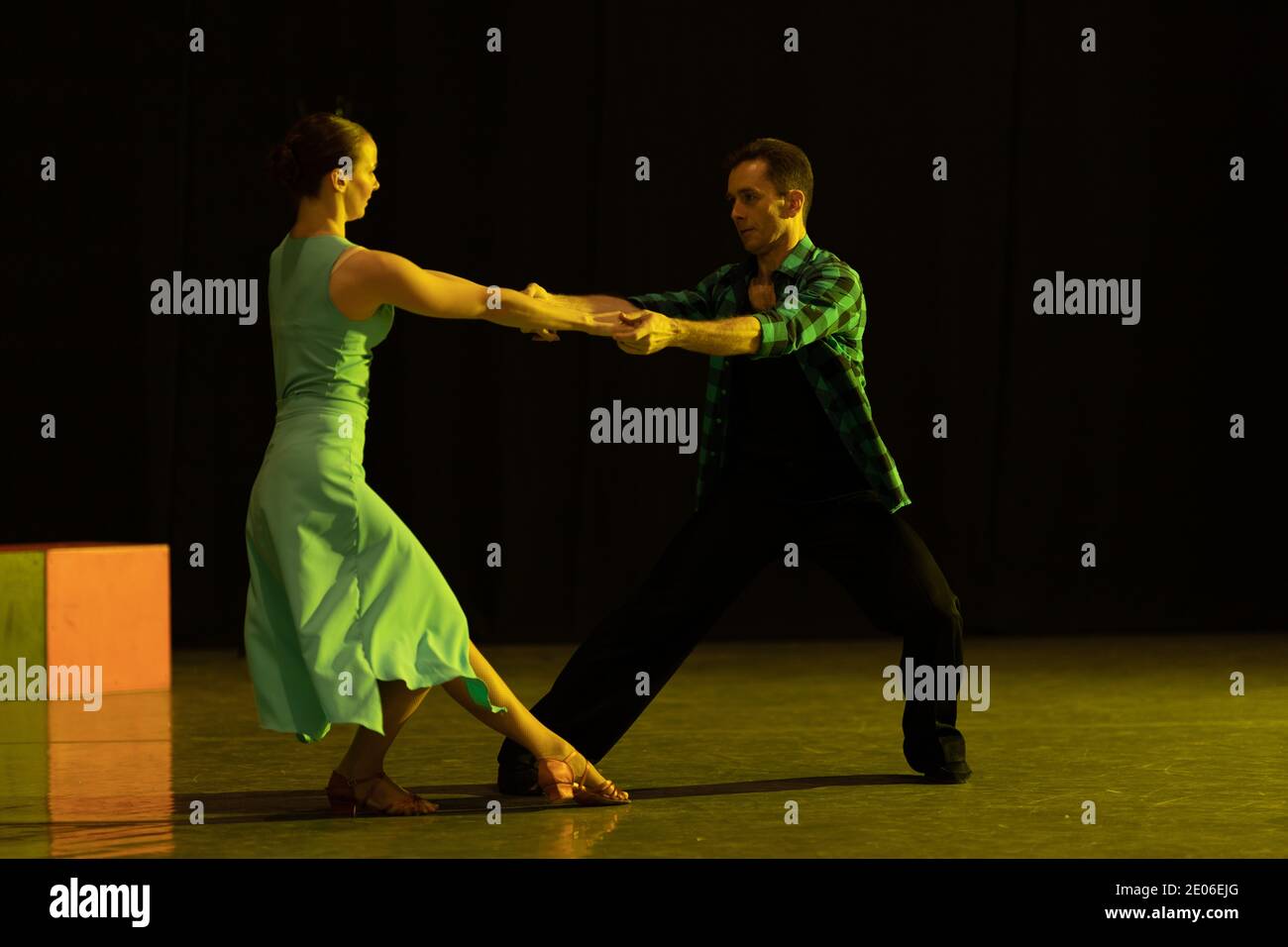Dancer Actors perform on the theater stage in a dance show musical ...