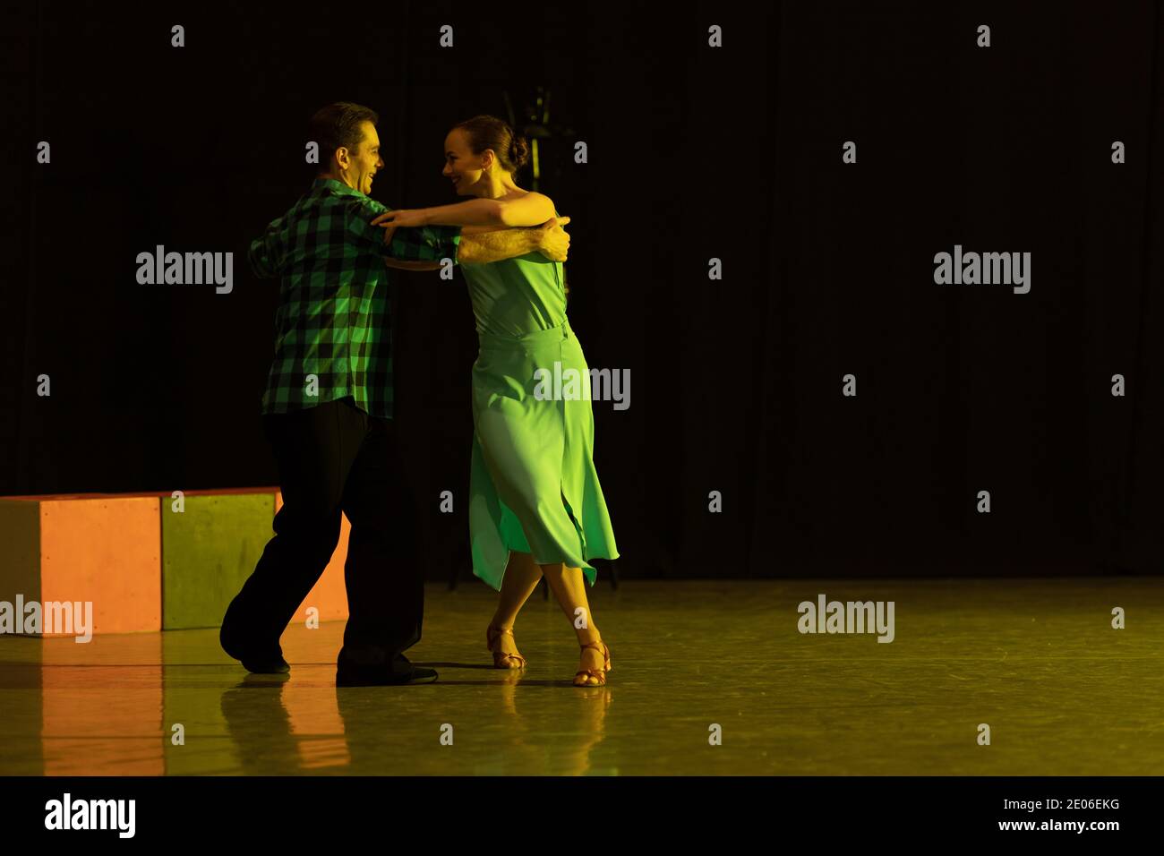 Dancer Actors perform on the theater stage in a dance show musical ...