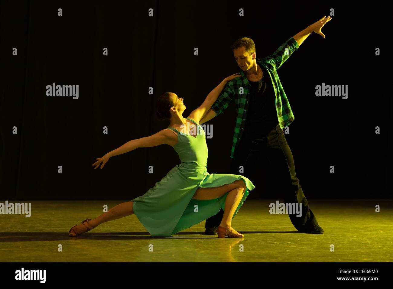 Dancer Actors perform on the theater stage in a dance show musical ...