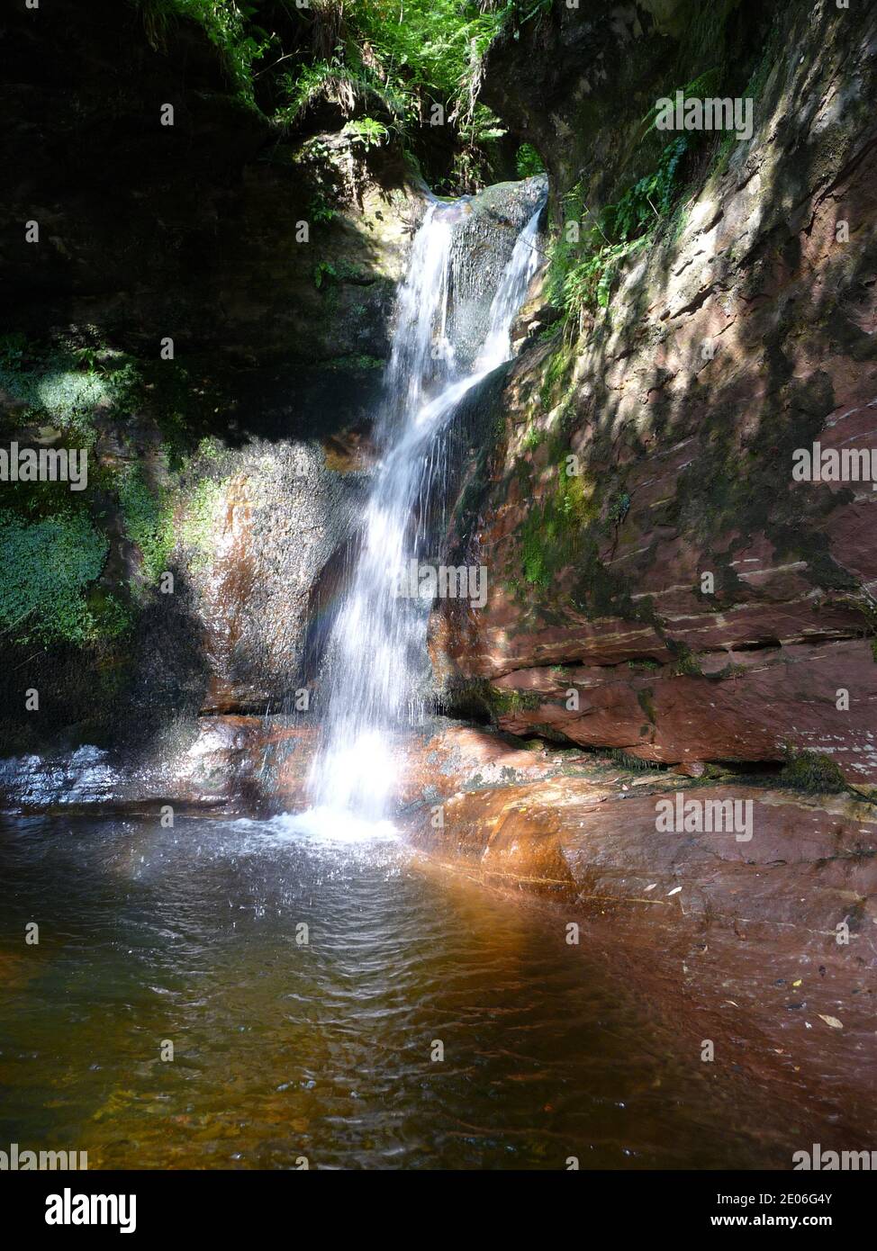 Waterfall at Kelburn Stock Photo