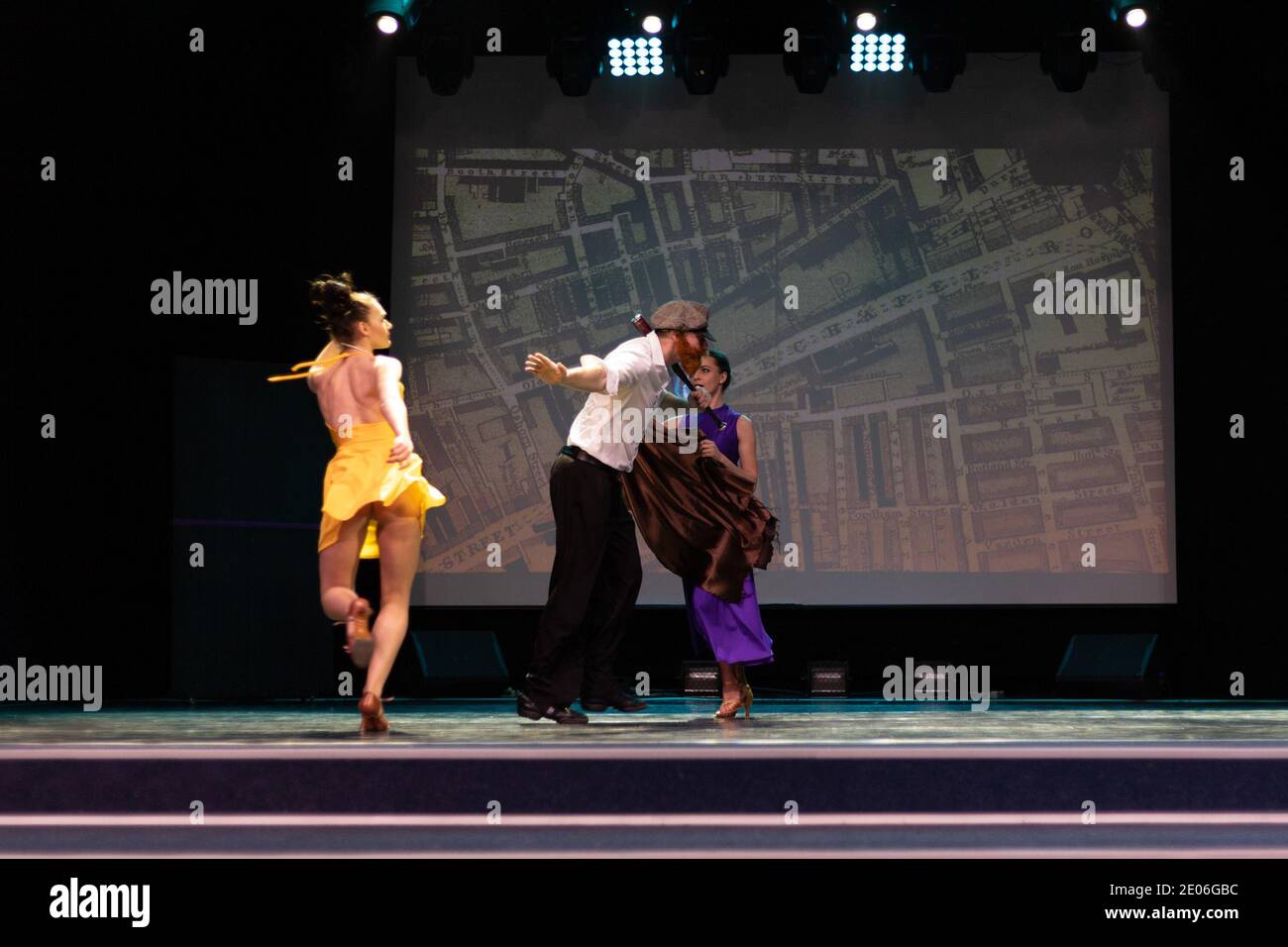 Dancer Actors perform on the theater stage in a dance show musical ...