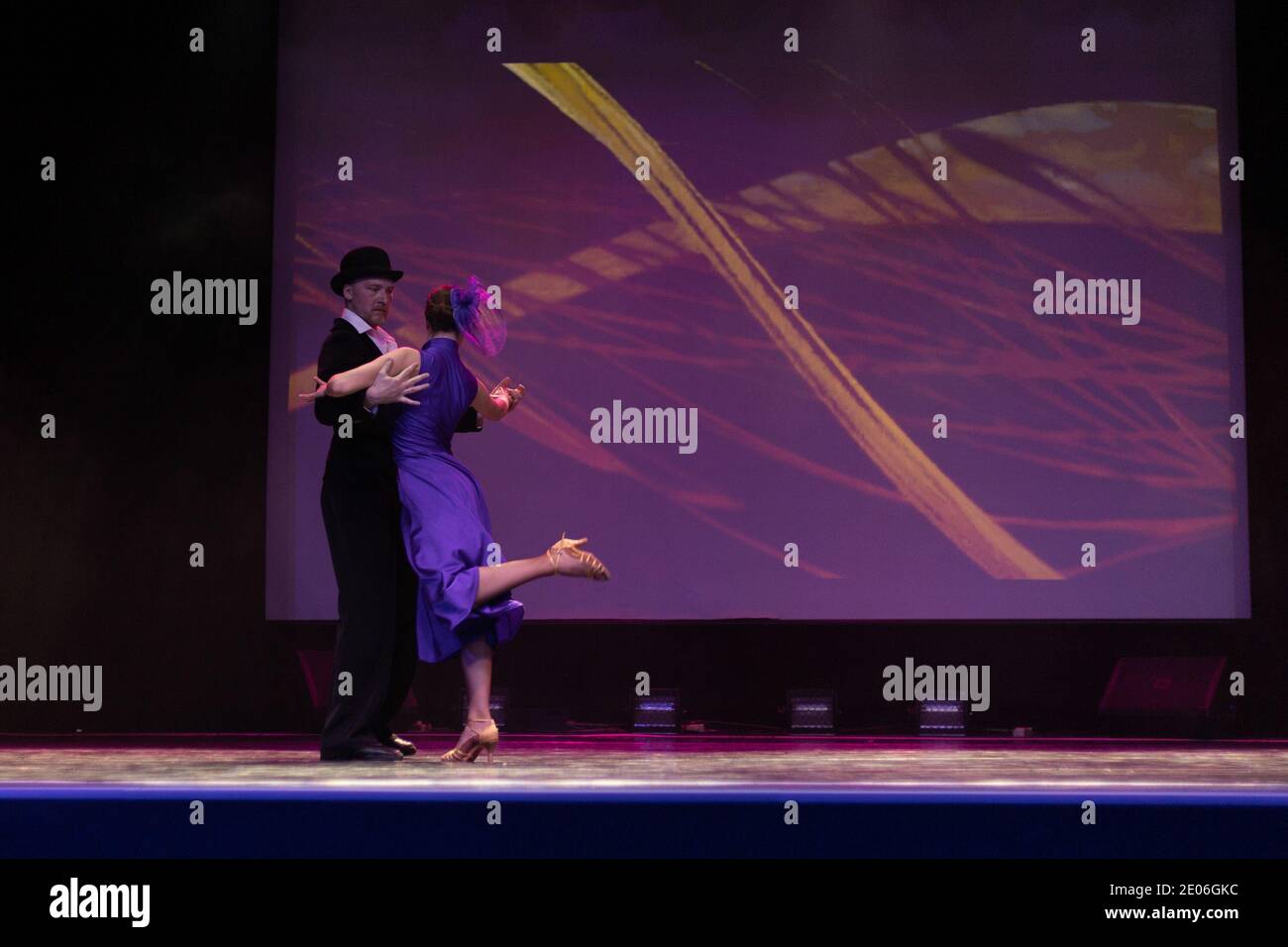 Dancer Actors perform on the theater stage in a dance show musical ...