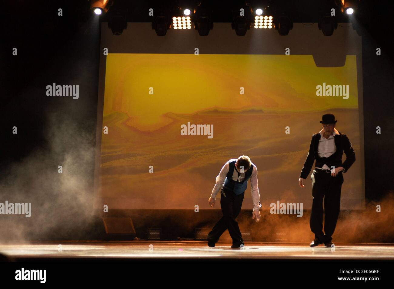 Dancer Actors perform on the theater stage in a dance show musical ...