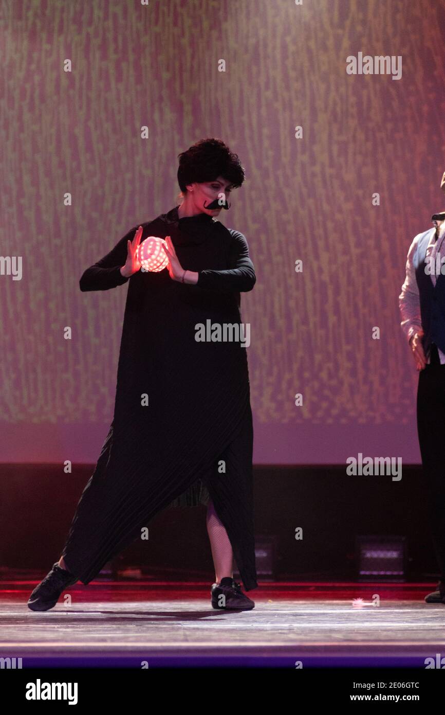 Dancer Actors perform on the theater stage in a dance show musical ...