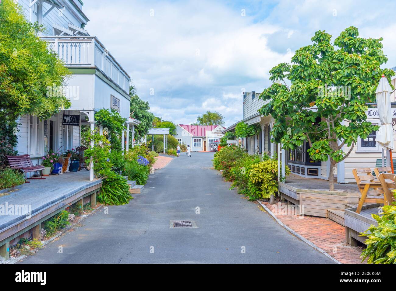 NELSON, NEW ZEALAND, FEBRUARY 5, 2020 Historial buildings at Founders