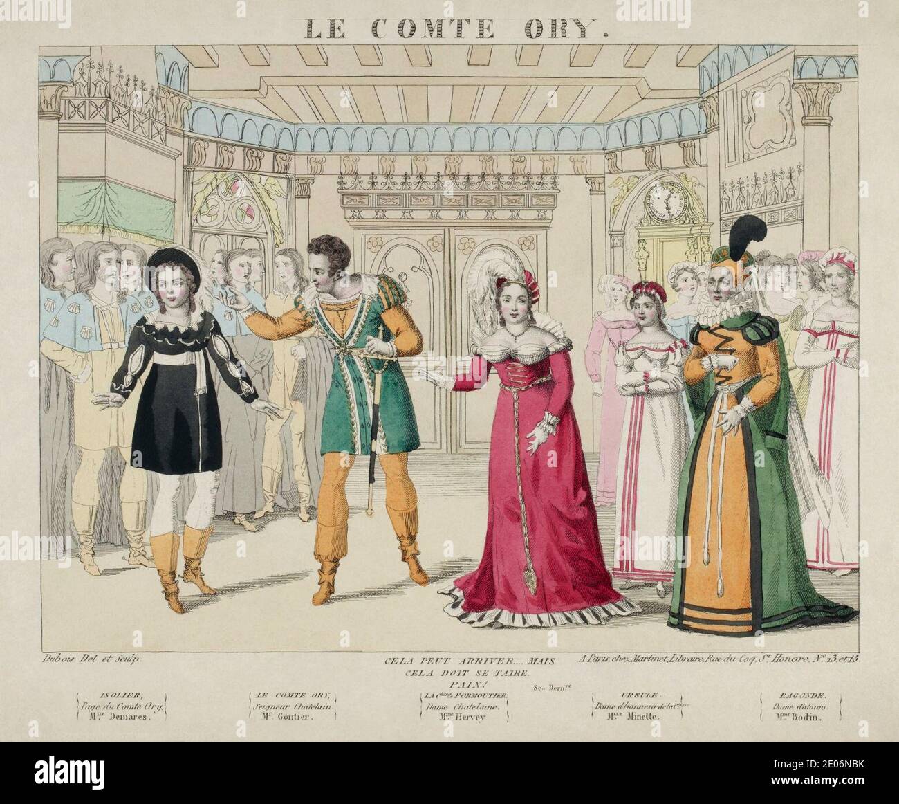 Le comte Ory - Dubois & chez Martinet - Final scene. Stock Photo