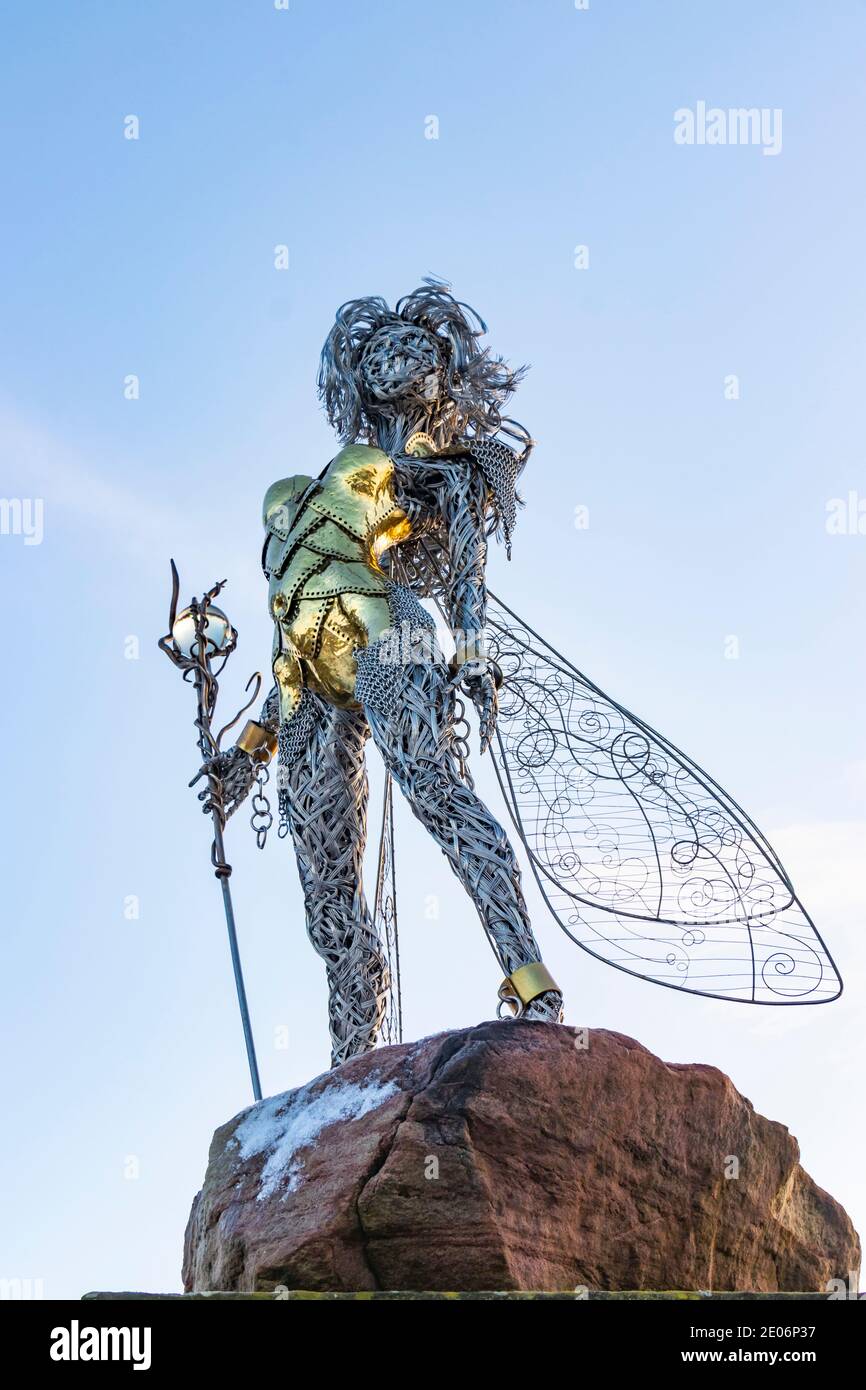 wire fairy sculpture at Trentham Gardens Stoke on Trent staffordshire