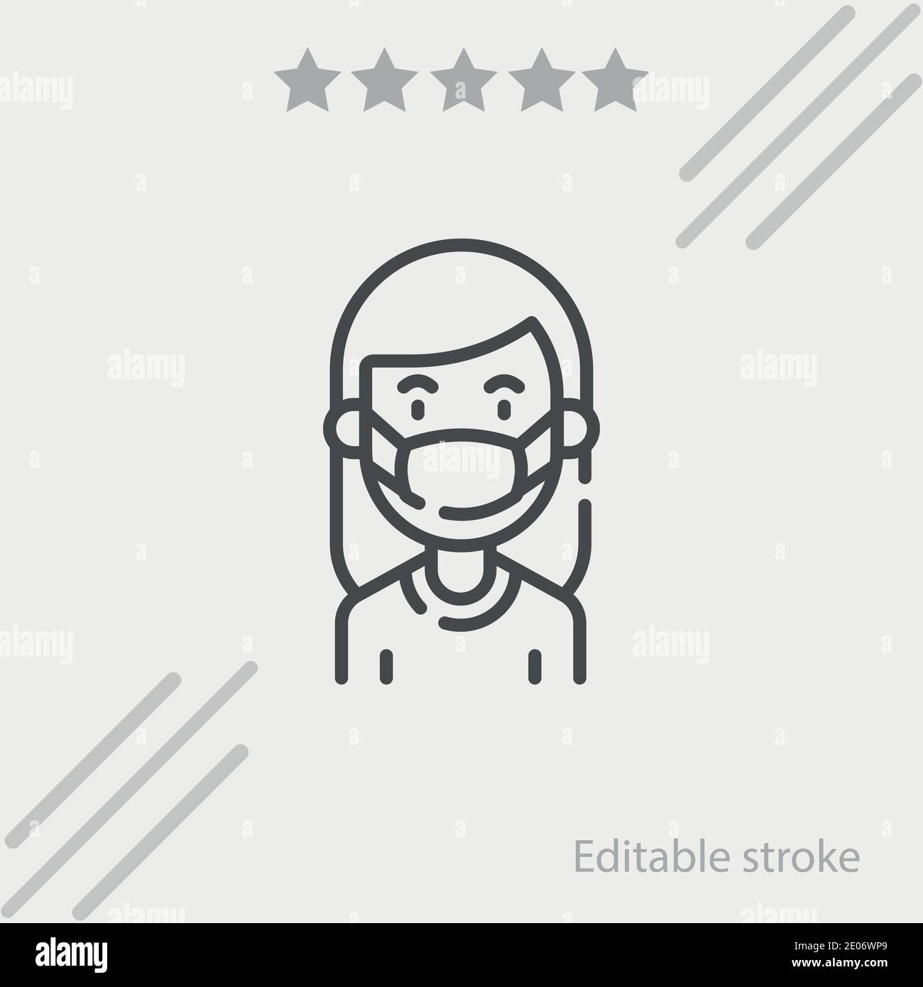 medical mask vector icon modern simple vector illustration Stock Vector ...