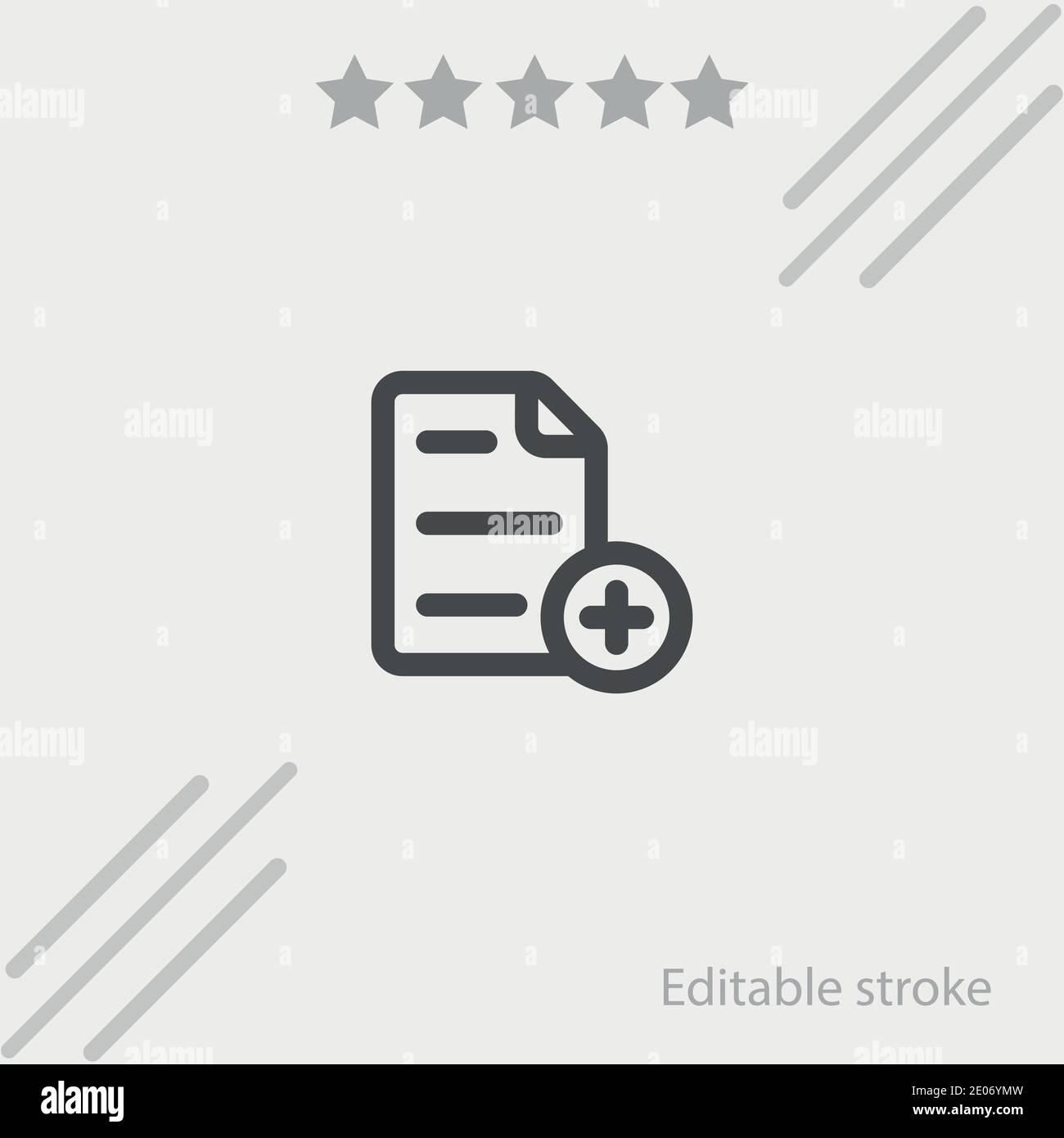 text file add outlined interface button vector icon modern simple vector illustration Stock Vector