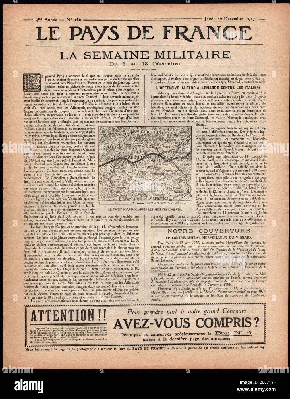 Le Pays de France, No 166, scan05, page3. Stock Photo