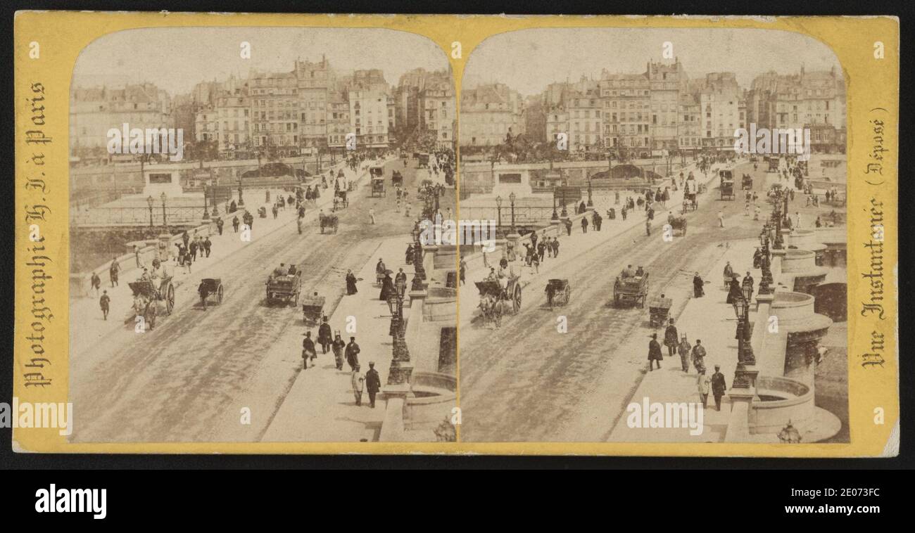 Le Pont-Neuf, vu du quai des Grands Augustins, between 1860 and 1870 Stock Photo