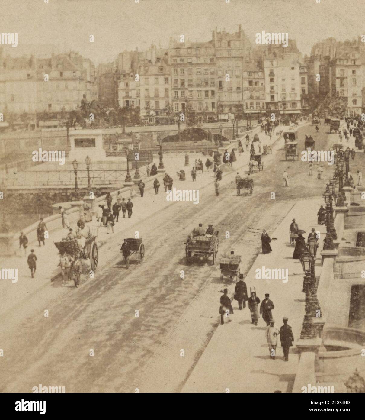 Le Pont-Neuf, vu du quai des Grands Augustins, between 1860 and 1870. Stock Photo