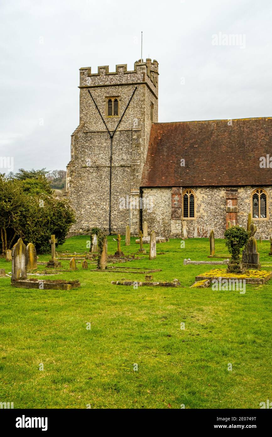 St Peter and St Paul Church, High Street, Farningham, Kent Stock Photo