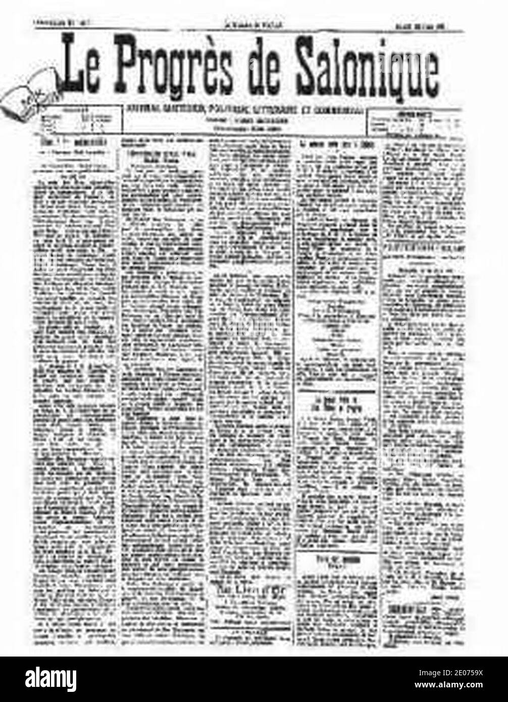 Le Progrès de Salonique Stock Photo Alamy