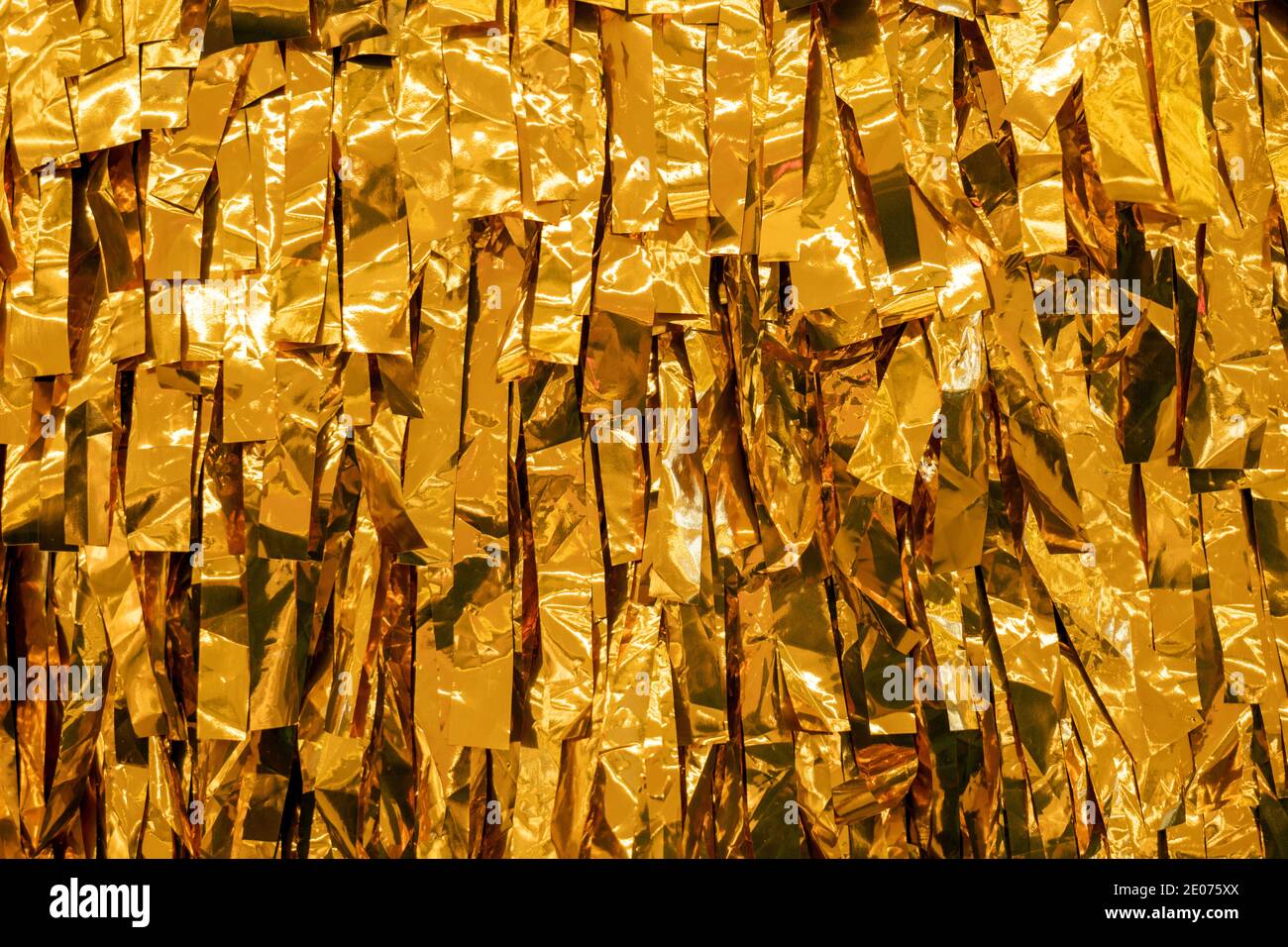 background gold sequins decoration. gold leaf Stock Photo