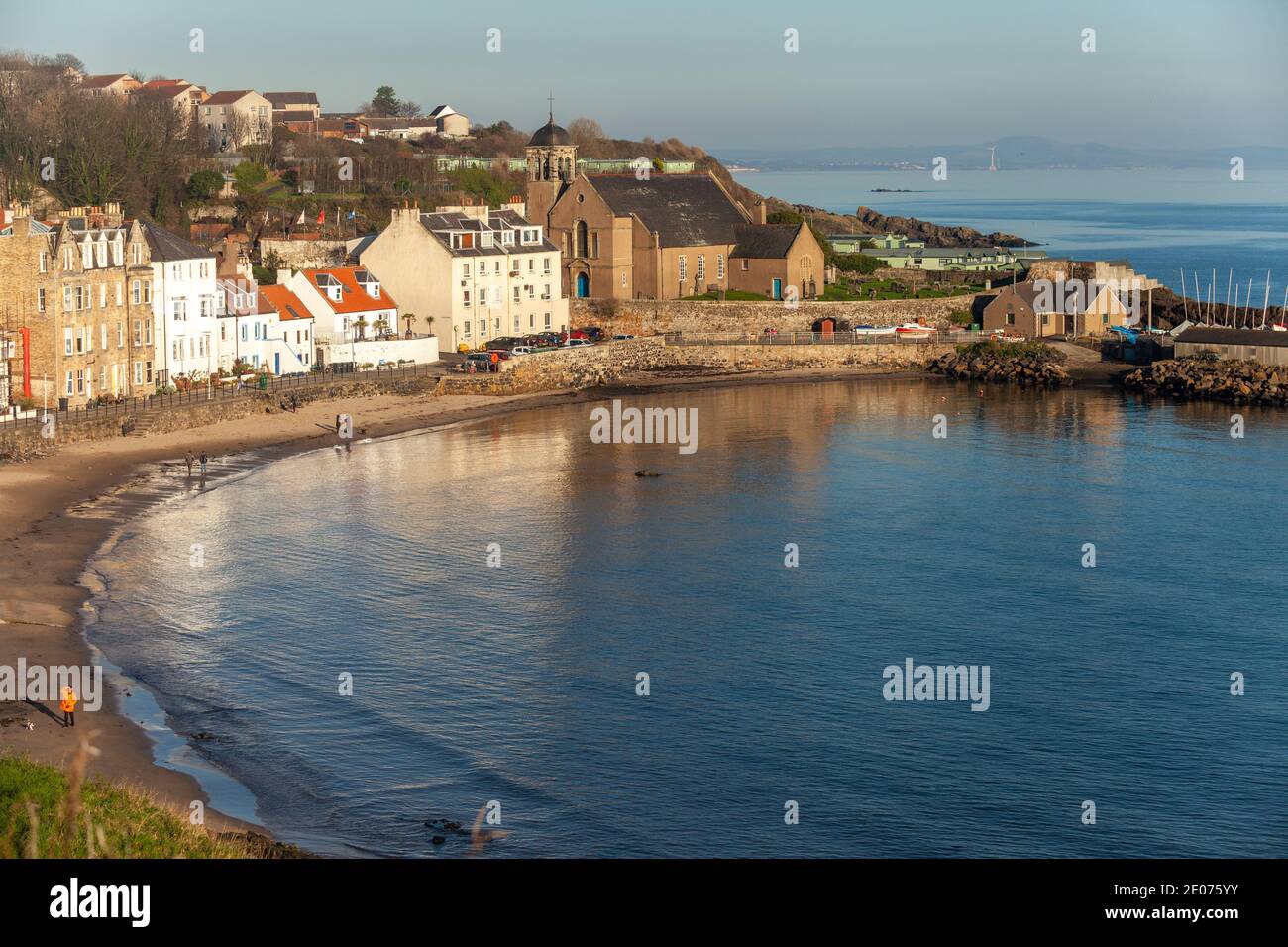 The village of Kinghorn along the Fife Coastal Path, Scotland Stock