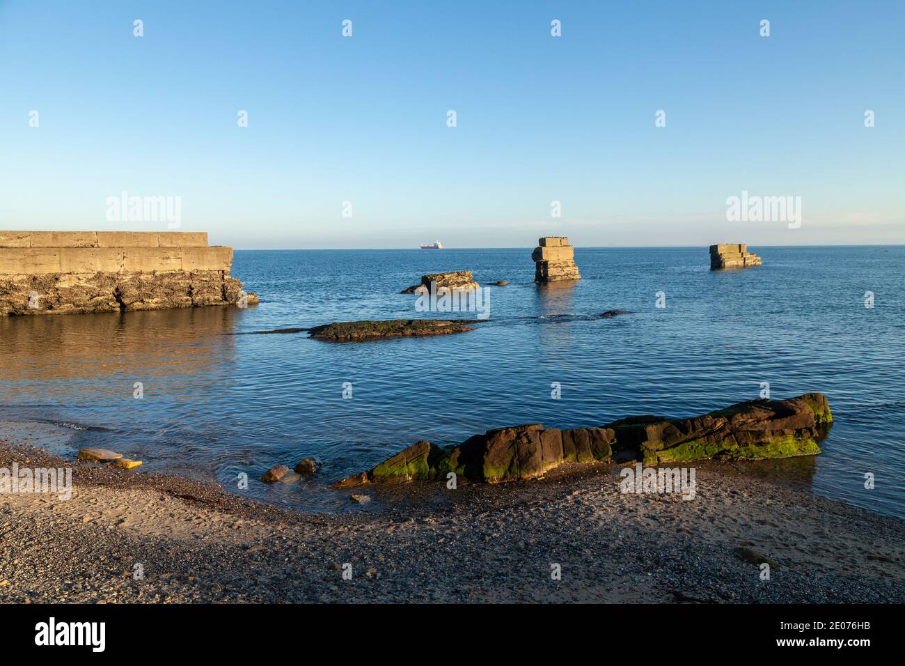 Looking out to the Firth of Forth from Kirkcaldy Fife Scotland. Stock Photo